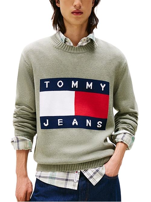 Maglione in cotone con bandiera Tommy Jeans | DM0DM22105M1P